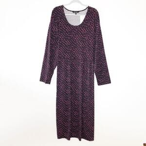 Ulla Popken Dress 32 | 34 Stretchy Pink Black New With Tags